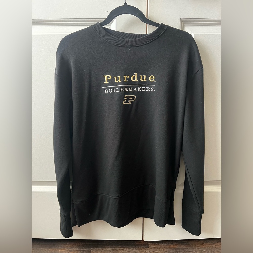 Purdue Boilermakers Black Crewneck